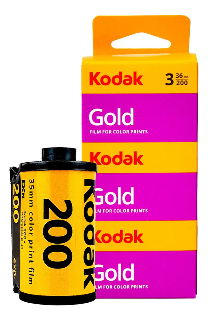 Kodak Gold 200 · 35 mm · 36 exposiciones · Pack de 3